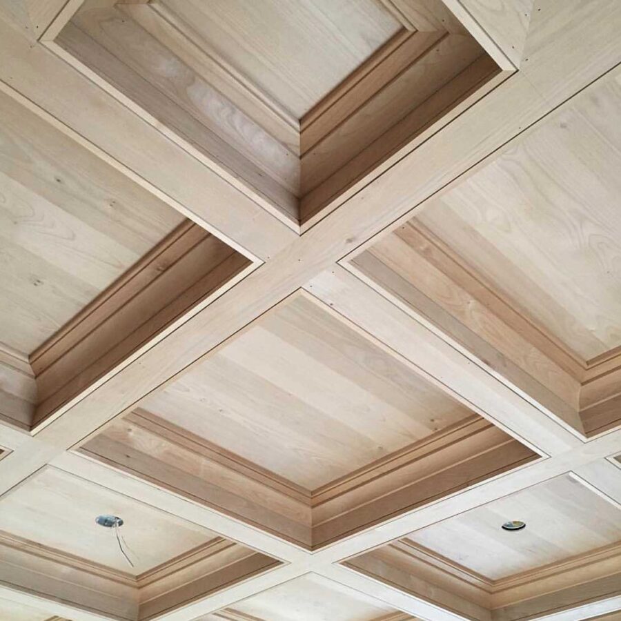Coffered ceiling installation